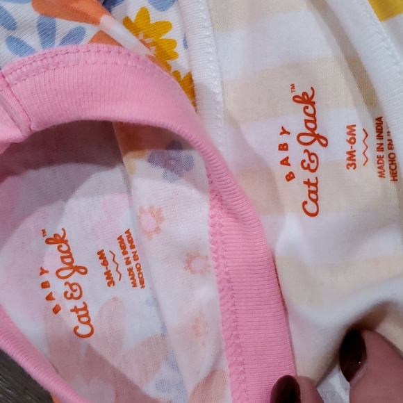 Cat & Jack 2 Pack Summer Onesies 3-6 Months - Picture 7 of 10